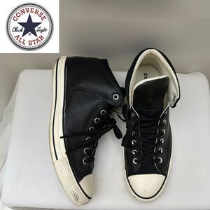 Men's Chuck Taylor All Stars Black leather Converse High-Top Sneakers 11